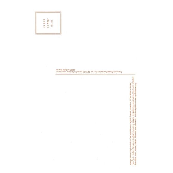 Cannonball Adderley Apollo Postcard Jazz Vintage Harlem New York City TPC-A - Picture 2 of 2